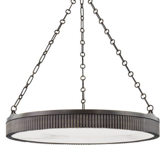 Lynden 8-Light Chandelier in Distressed Bronze 30L x 30W x 4.25H