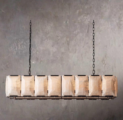 Harlowe Rectangular Calcite 54" Chandelier