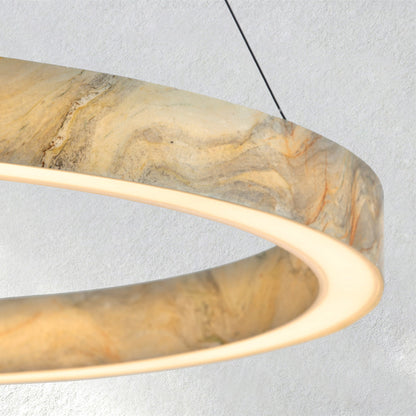 Furnio Alabaster StoneGlow Round Chandelier