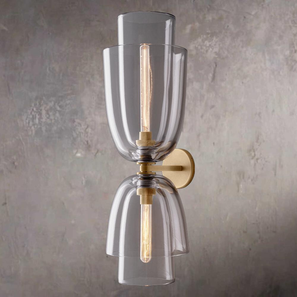 Bloms Transparent Glass Dome Grand Wall Sconce
