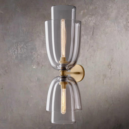 Bloms Transparent Glass Dome Grand Wall Sconce