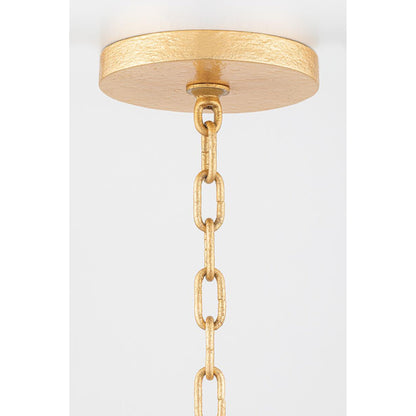 Torch 8-Light Chandelier in White Plaster 48L x 48W x 30.5H
