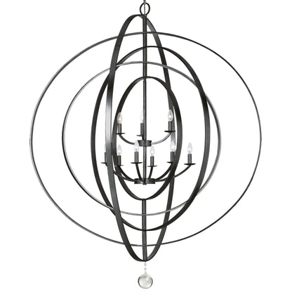 Luna 48'' Matte Black Chandelier Black 48"W x 58.5"H x 48"D