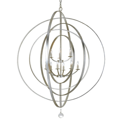 Luna 48'' Antique Silver Chandelier Silver 48"W x 58.5"H x 48"D