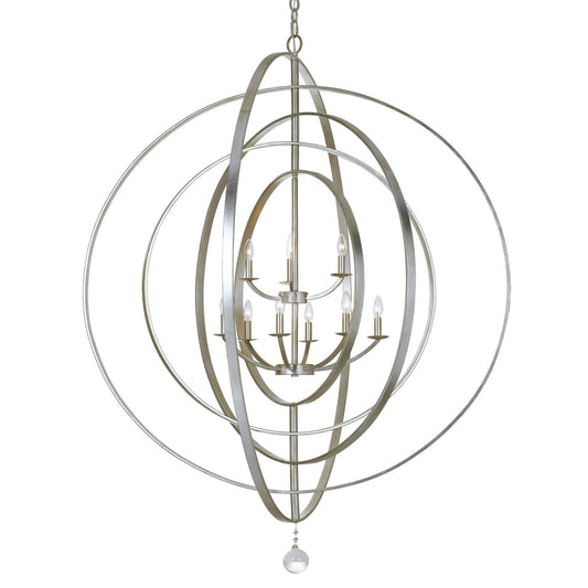 Luna 48'' Antique Silver Chandelier Silver 48"W x 58.5"H x 48"D