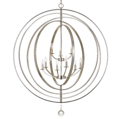 Luna 48'' Antique Silver Chandelier Silver 48"W x 58.5"H x 48"D