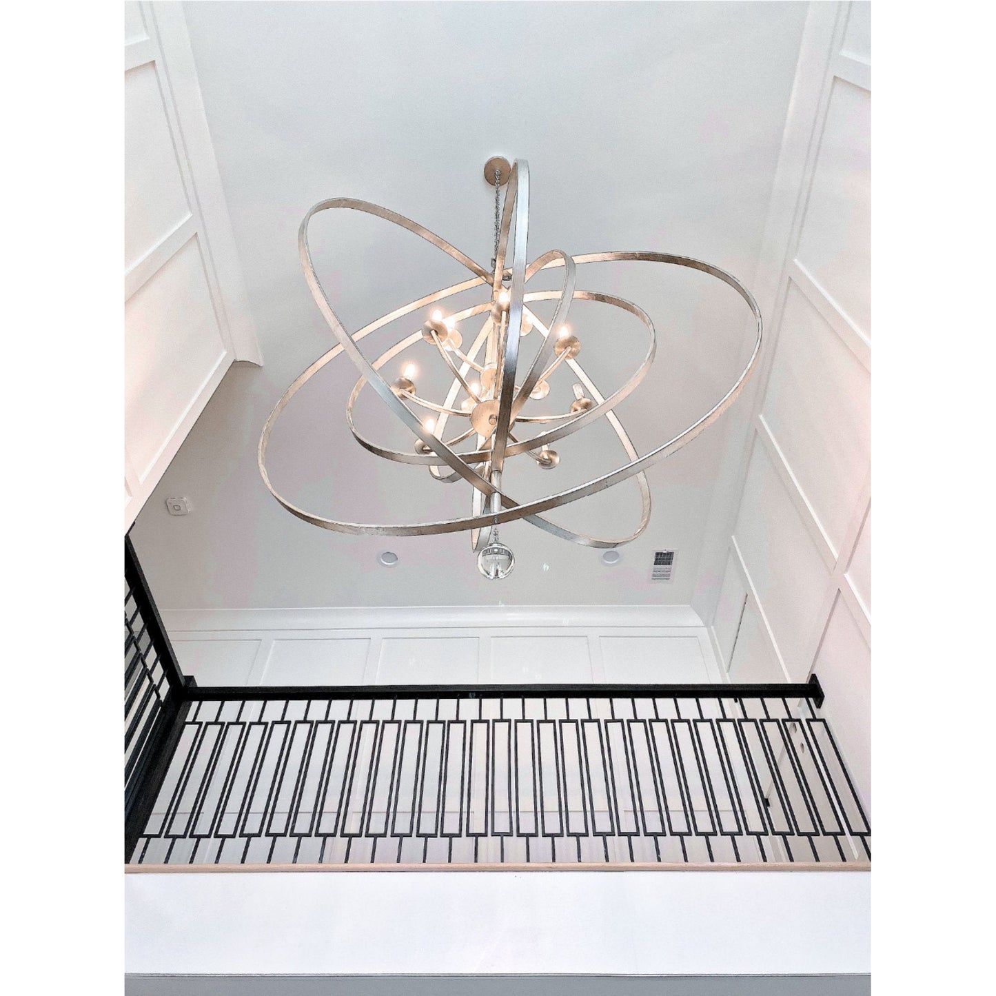 Luna 48'' Antique Silver Chandelier Silver 48"W x 58.5"H x 48"D