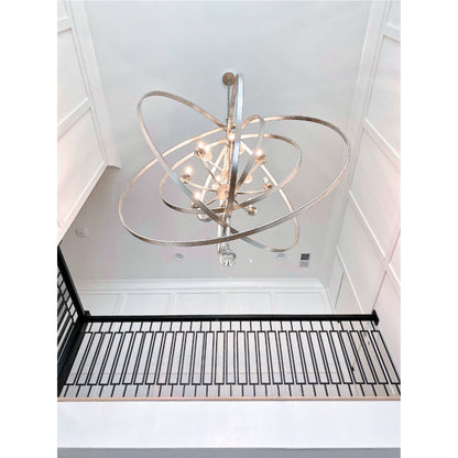 Luna 48'' Antique Silver Chandelier Silver 48"W x 58.5"H x 48"D