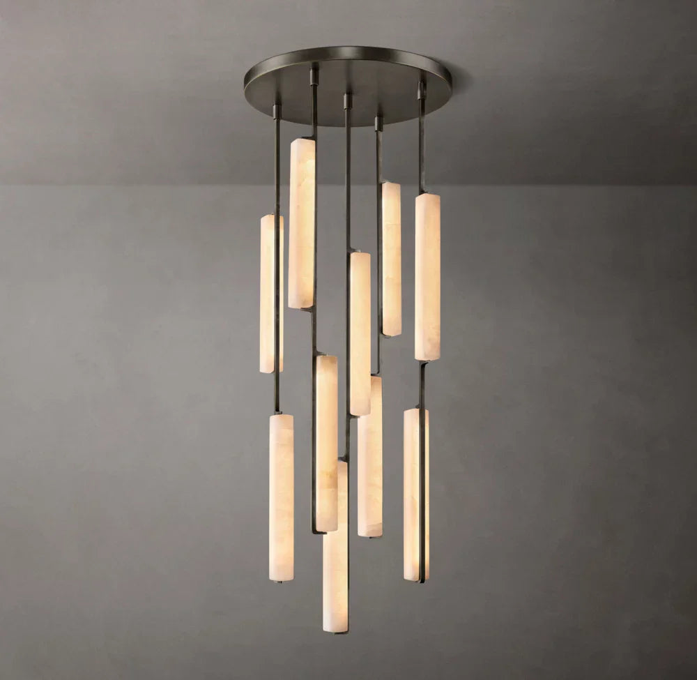 Audubon Alabaster Round Chandelier 24"