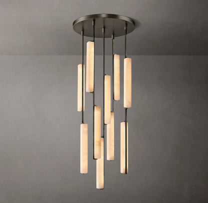 Audubon Alabaster Round Chandelier 24"