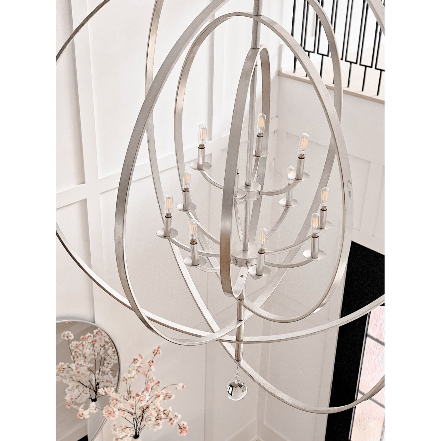 Luna 60'' Antique Silver Chandelier Silver 60"W x 70"H x 60"D