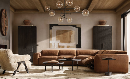 Glass Orb Cluster Mobile Eight-Light Chandelier 79"