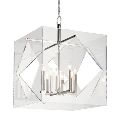 Travis 8-Light Chandelier in Polished Nickel 24L x 24W x 32H