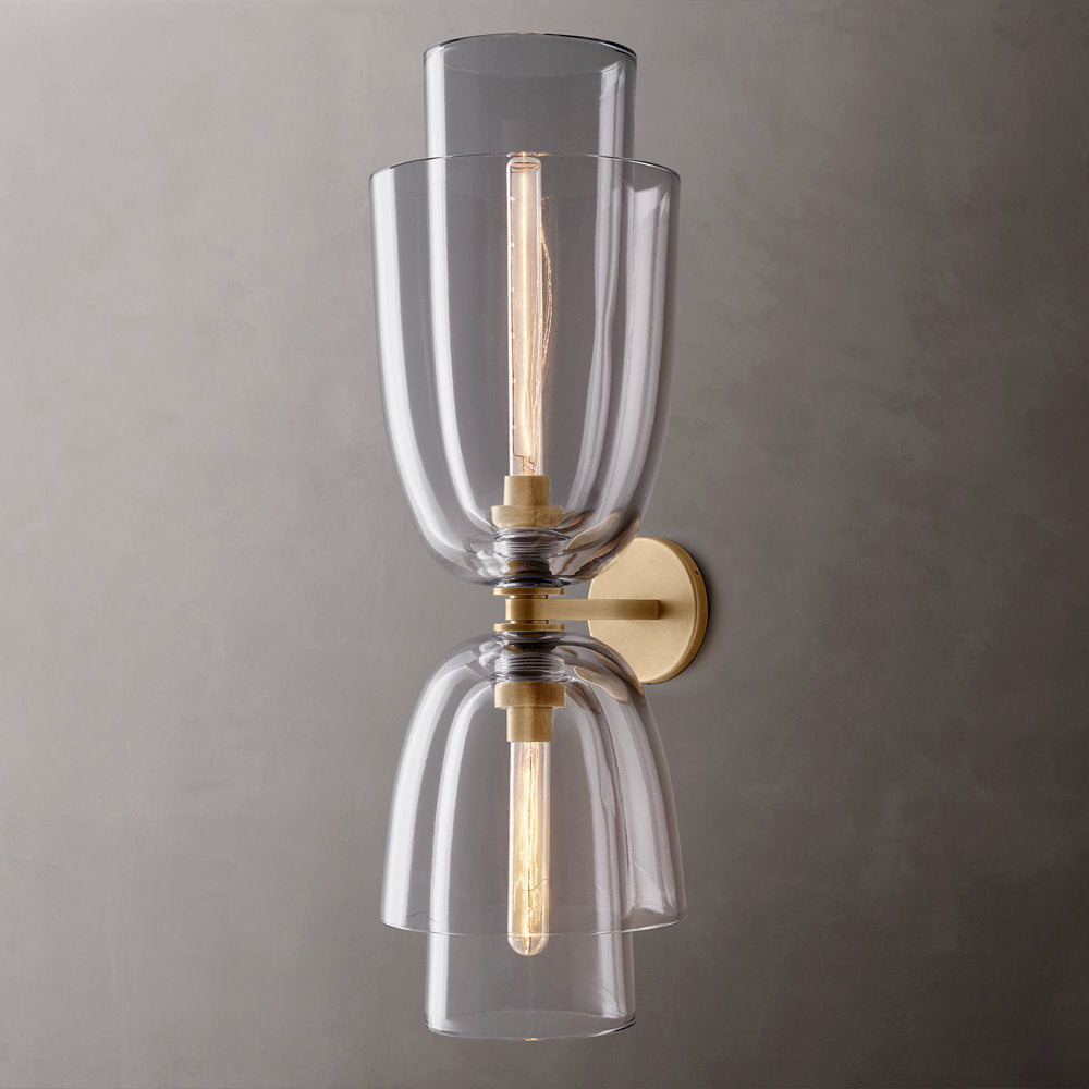 Bloms Transparent Glass Dome Grand Wall Sconce