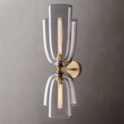 Bloms Transparent Glass Dome Grand Wall Sconce