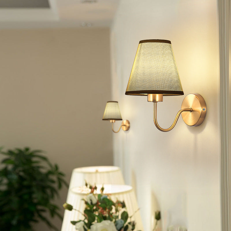 Modern Fabric Wall Lamp – Bedroom, Bedside & Hotel Corridor Light