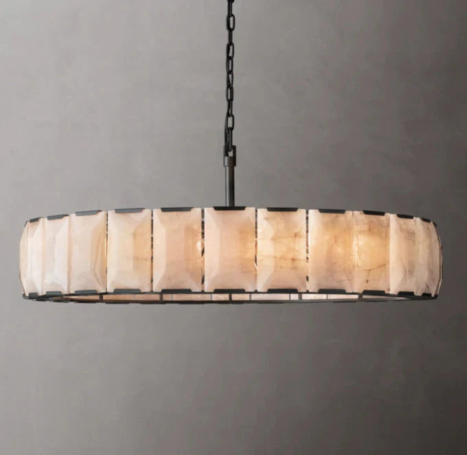 Harlowe Calcite Circular Chandelier 60"