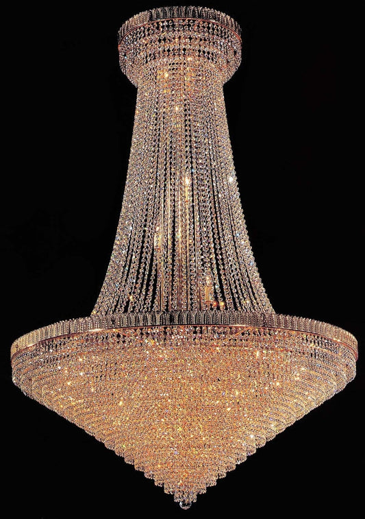 Entryway chandelier / foyer chandelier in gold plated finish