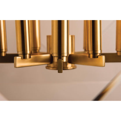 Travis 8-Light Chandelier in Aged Brass 20L x 20W x 26.5H