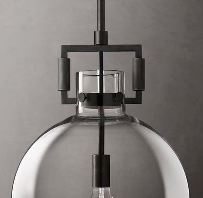 Machinist Glass Globe Pendant