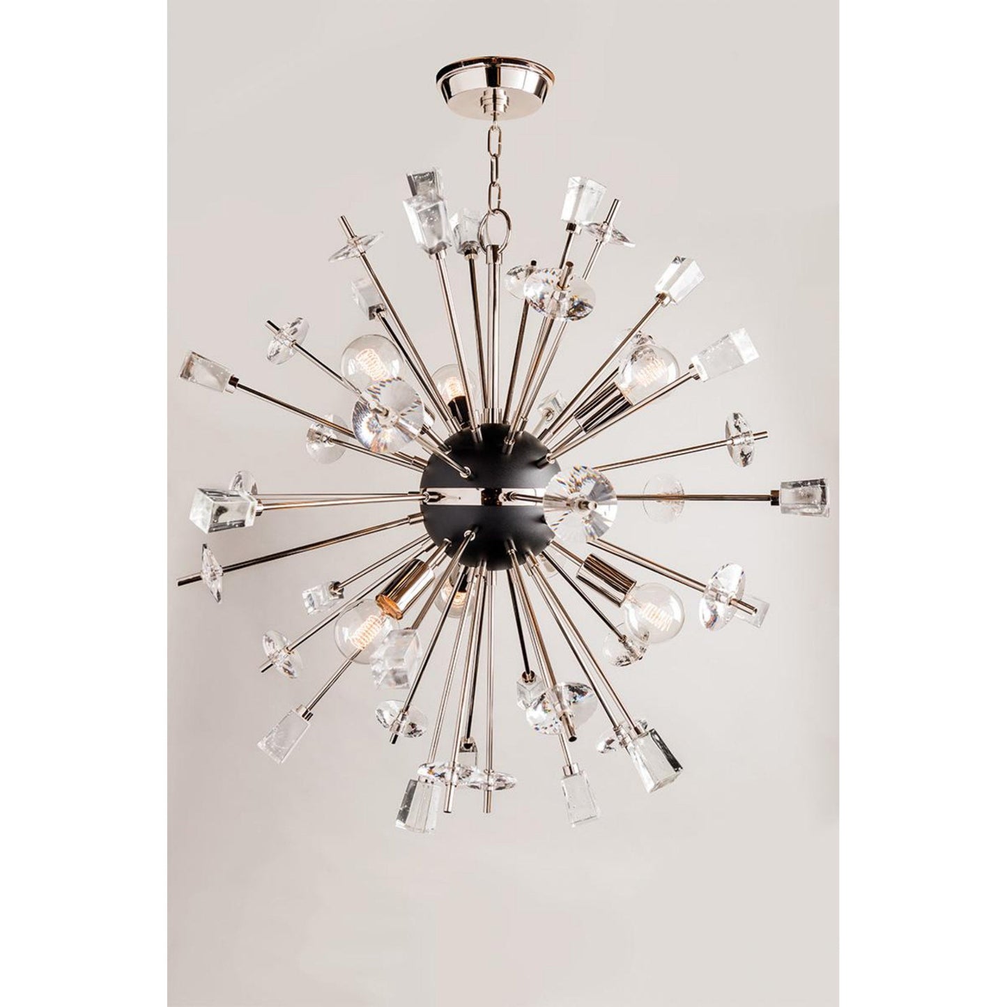 Liberty 12-Light Chandelier in Aged Brass 46L x 46W x 46H