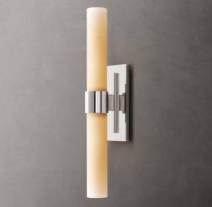 Ravelles Opal Milk Glass Linear Wall Sconce