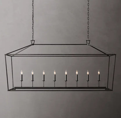 19th C. English Openwork Rectangular Chandelier 72"