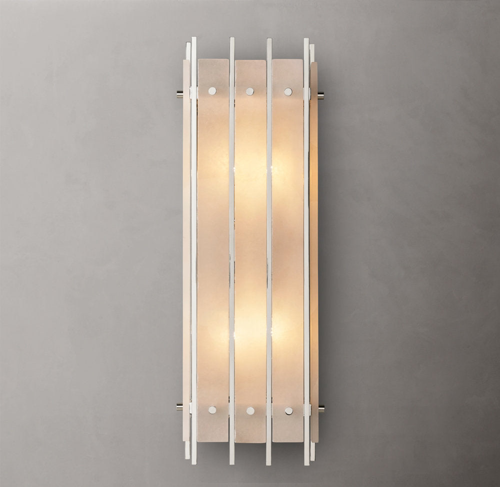 San Marcos Alabaster Grand Rectangular Wall Sconce