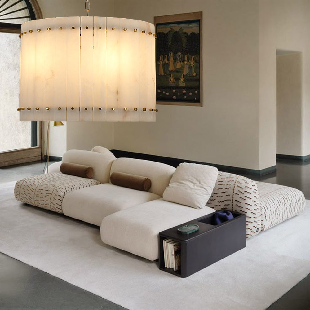 Aurelix Alabaster Round Chandelier