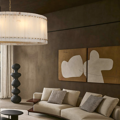 Aurelix Alabaster Round Chandelier