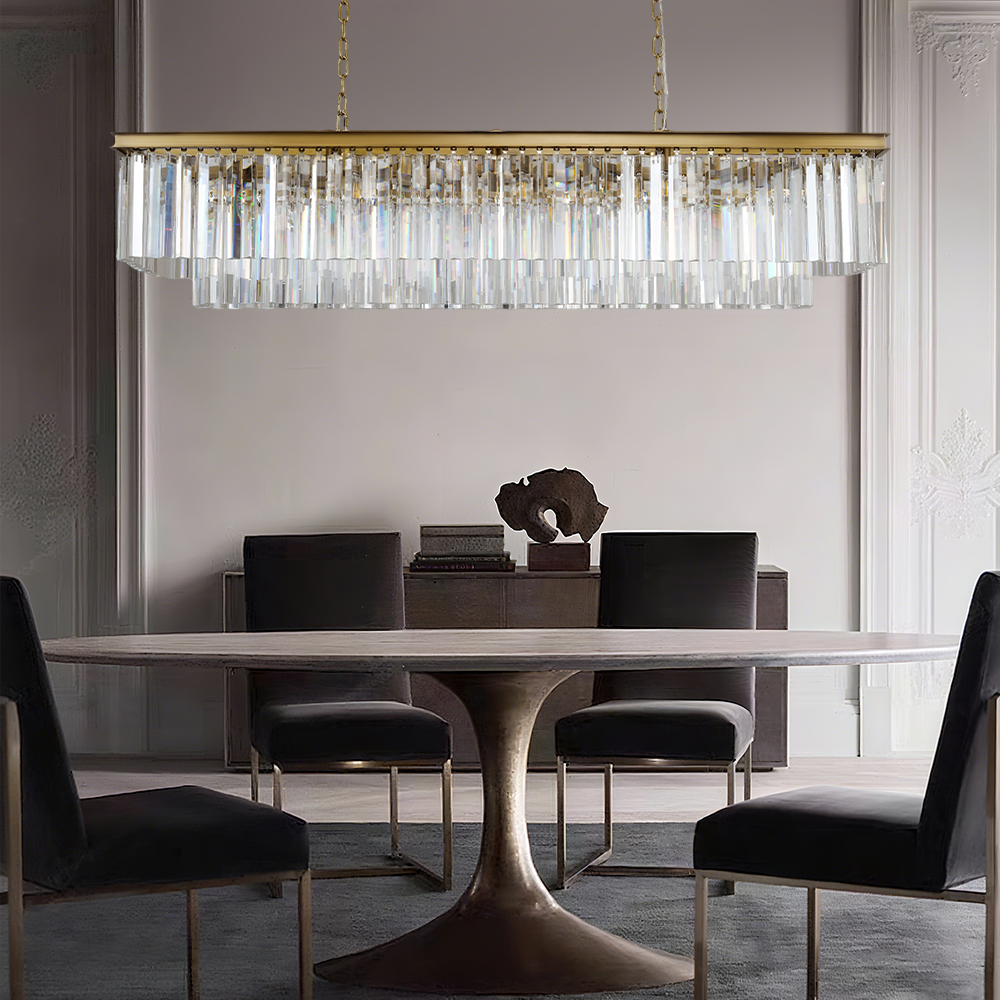 1920s Odem Rectangular Chandelier 72"