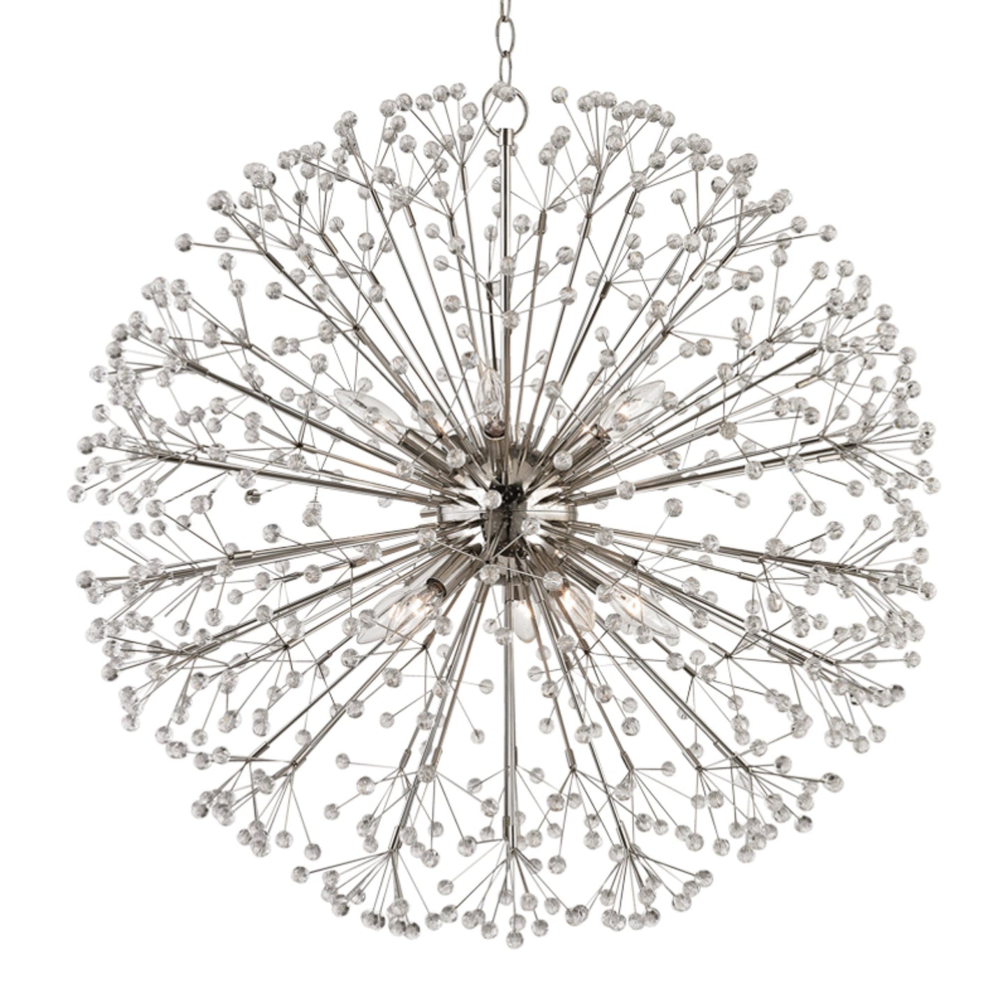 Dunkirk 10-Light Chandelier in Polished Nickel 30L x 30W x 29H