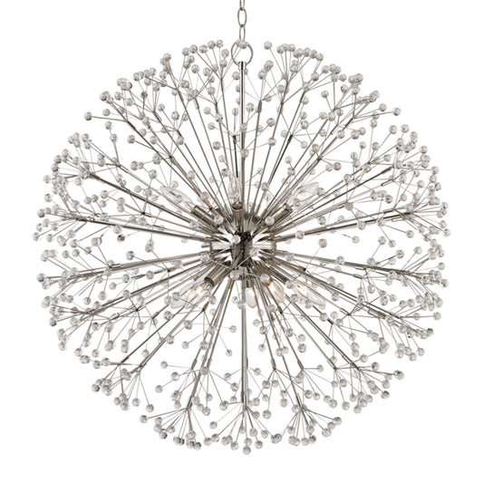 Dunkirk 10-Light Chandelier in Polished Nickel 30L x 30W x 29H