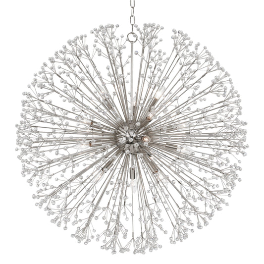 Dunkirk 16-Light Chandelier in Polished Nickel 40L x 40W x 40H