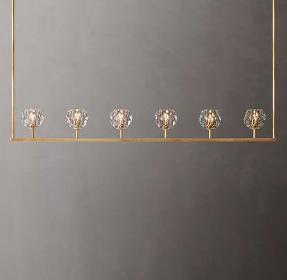 Boule De Cristal Clear Glass Linear Chandelier 60"
