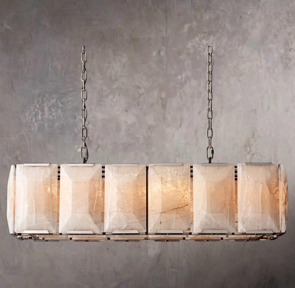 Harlowe Crystal Rectangular Chandelier 42"
