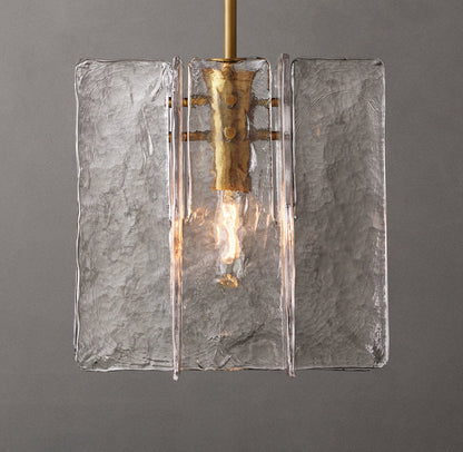 Lattice Clear Glass Pendant