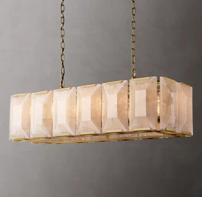 Harlowe Crystal Rectangular Chandelier 42"