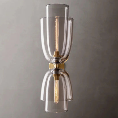 Bloms Transparent Glass Dome Grand Wall Sconce