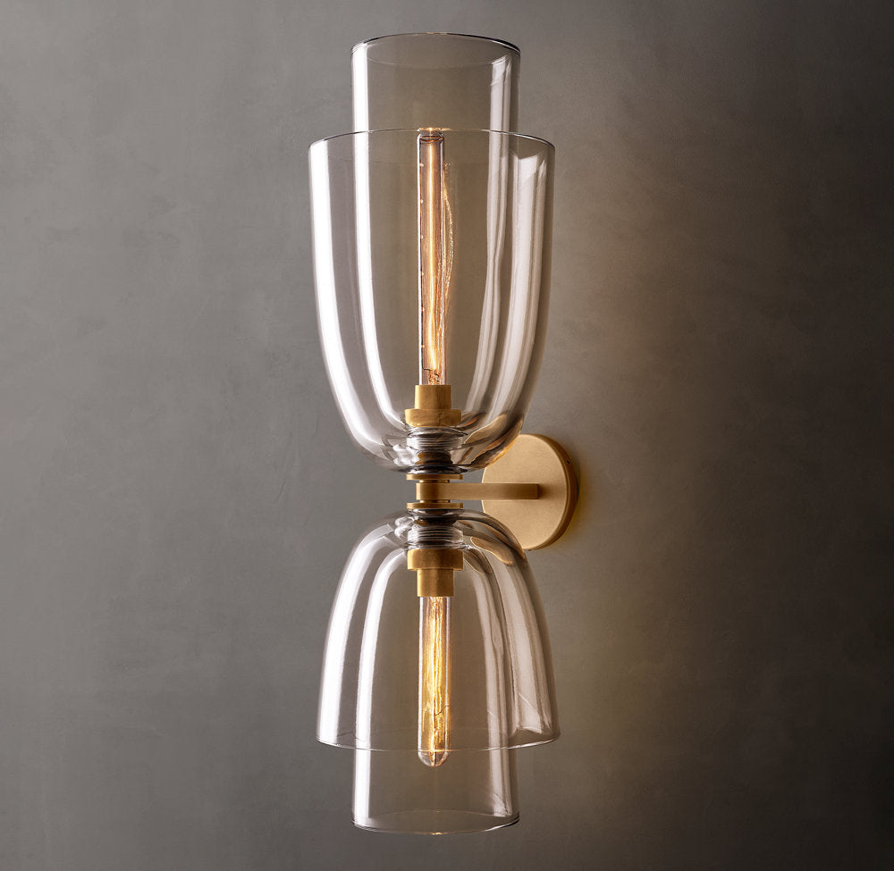 Bloms Transparent Glass Dome Grand Wall Sconce