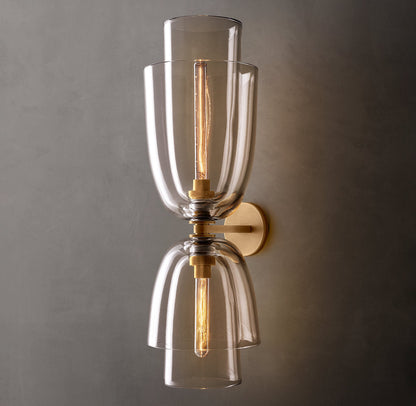 Bloms Transparent Glass Dome Grand Wall Sconce