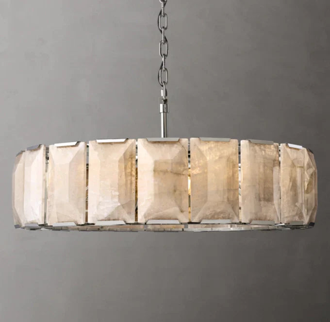 Harlow Calcite Round Chandelier 43"