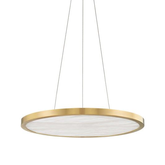 Eastport 1-Light Chandelier in Aged Brass 24L x 24W x 1.25H