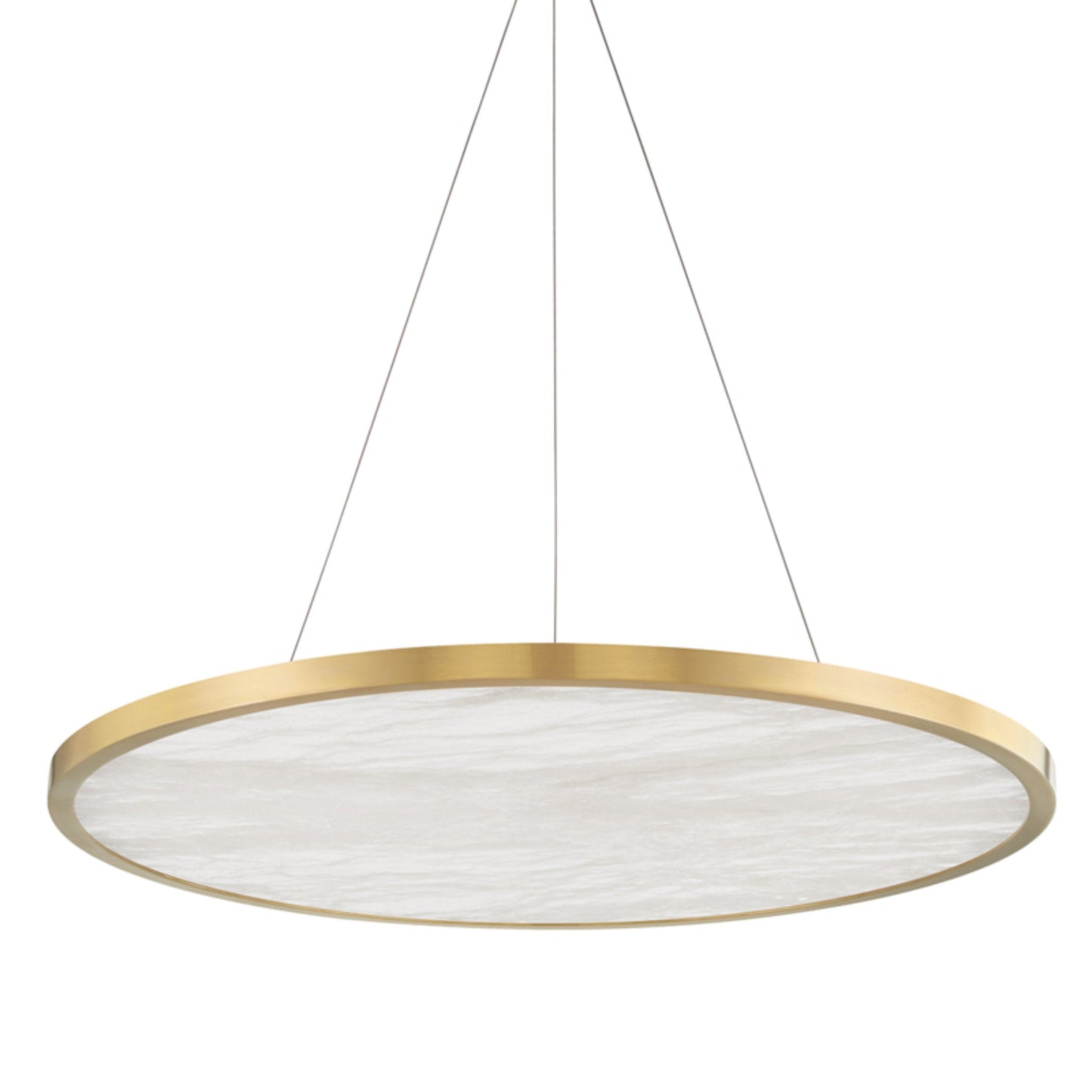 Eastport 1-Light Chandelier in Aged Brass 36L x 36W x 1.75H