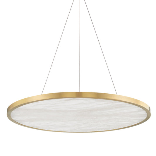 Eastport 1-Light Chandelier in Aged Brass 36L x 36W x 1.75H