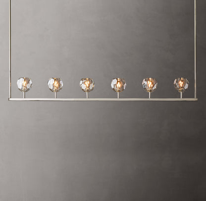Boule De Cristal Smoke Glass Linear Chandelier 60"