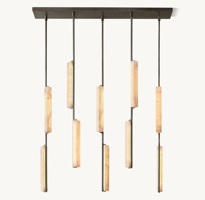 Audubon Alabaster Linear Chandelier 54"