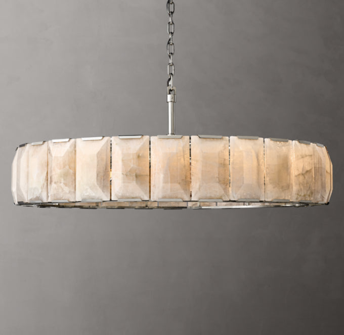 Harlowe Calcite Circular Chandelier 60"