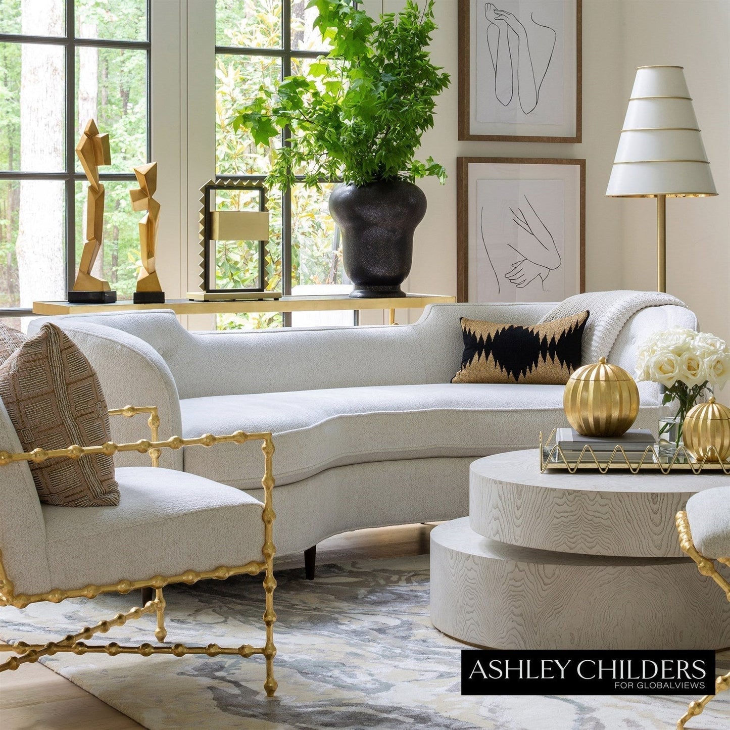 Global Views Lauren Sofa Avoletta by Ashley Childers