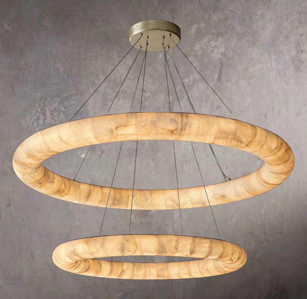 Rivage Smooth Dual-Level Circular Chandelier 61"